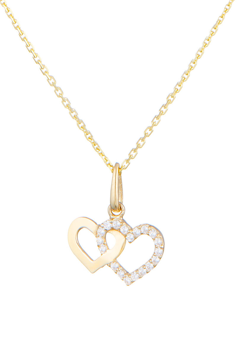 Pendentif "Enlace Moi" Or Jaune 375/1000 Et Zirconium