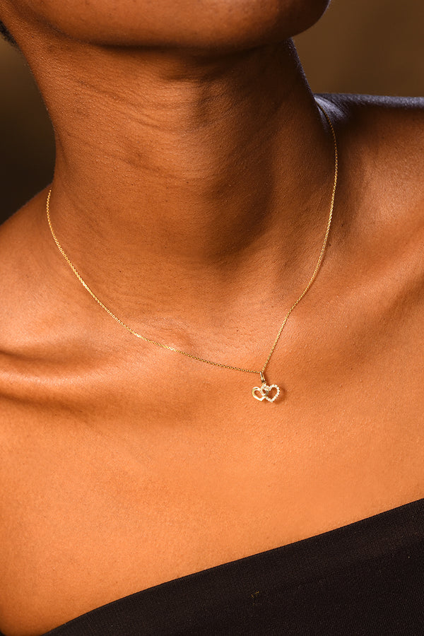Anhänger "Enlace Moi" 375er Gelbgold und Zirkonia