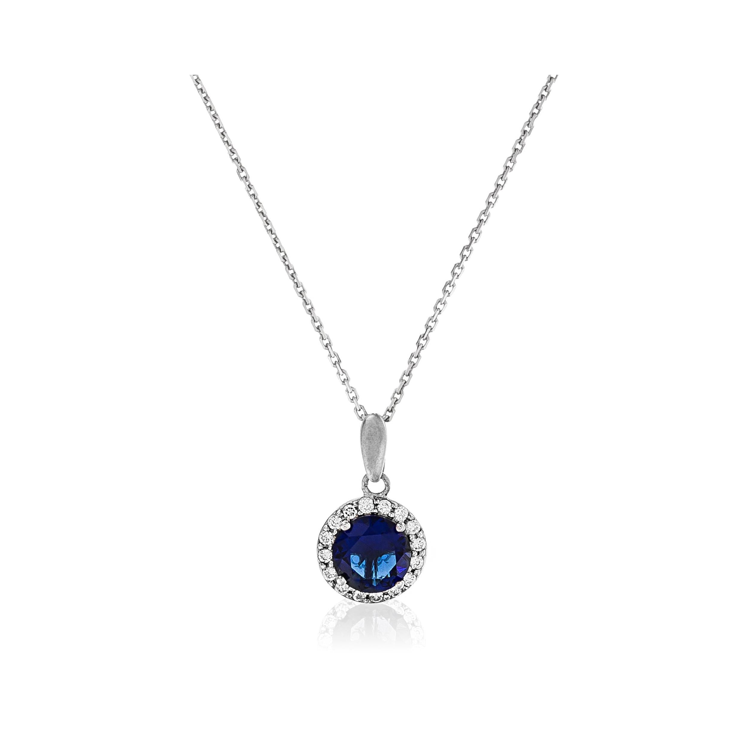 “Wonderful Blue” Pendant 375/1000 White Gold