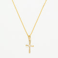 Pendentif "Croix Honneteté" Or Jaune 375/1000 et Zirconium