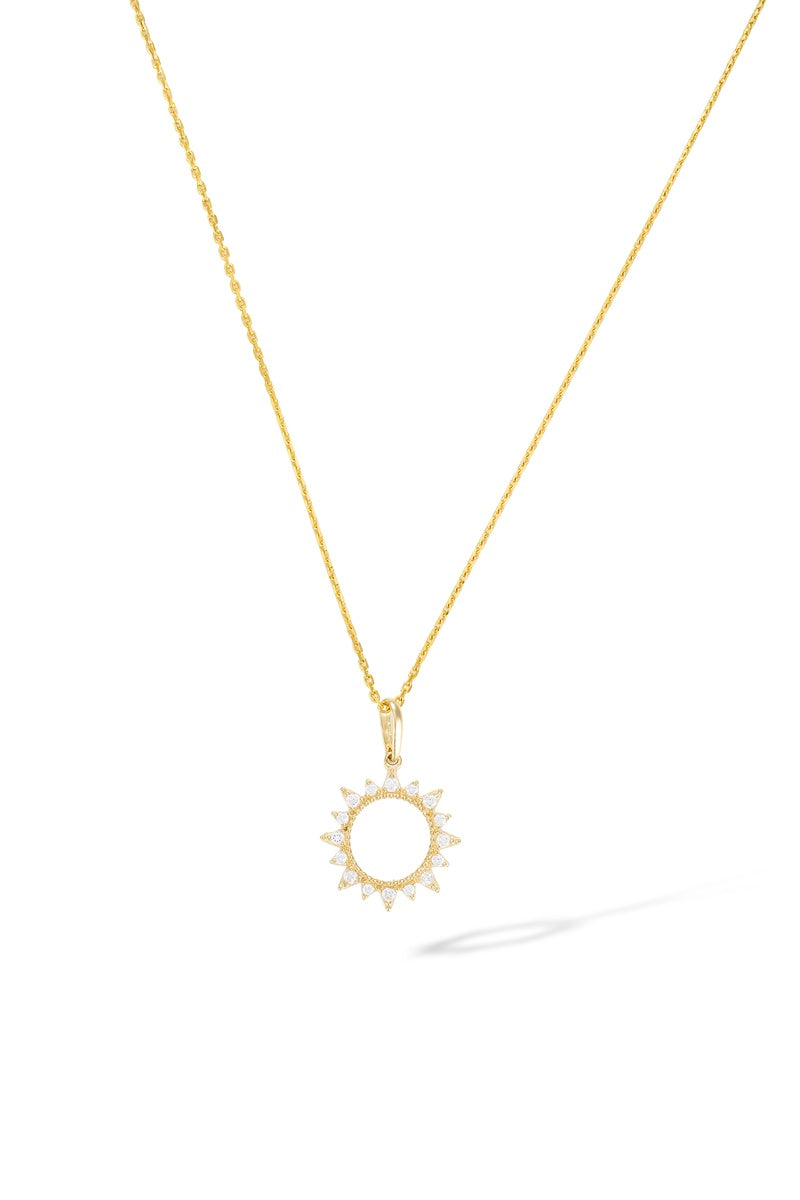 Colgante "Ton Soleil" Oro Amarillo 375/1000 y Circonio