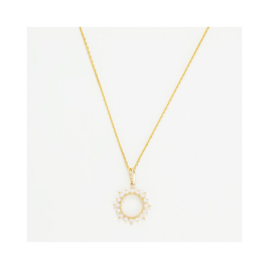 Pendentif "Ton Soleil" Or Jaune  375/1000 Et Zirconium