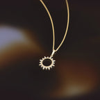 Pendentif "Ton Soleil" Or Jaune  375/1000 Et Zirconium