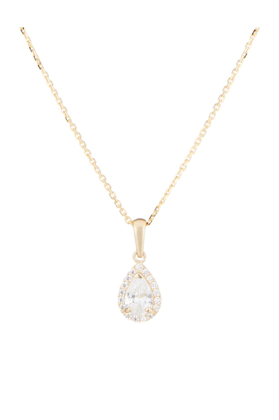 “Brilliant Drop” Pendant 375/1000 Yellow Gold And Zirconium