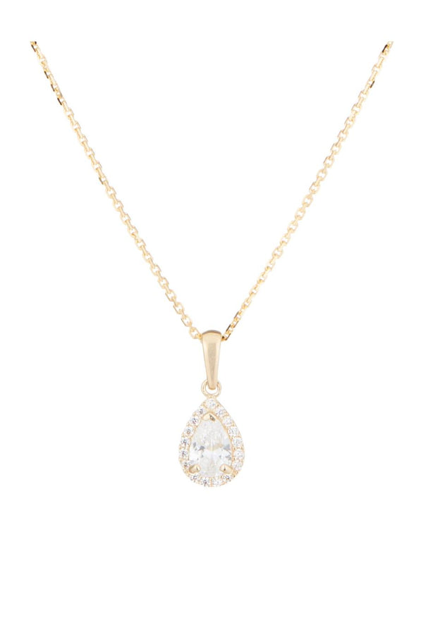 “Brilliant Drop” Pendant 375/1000 Yellow Gold And Zirconium