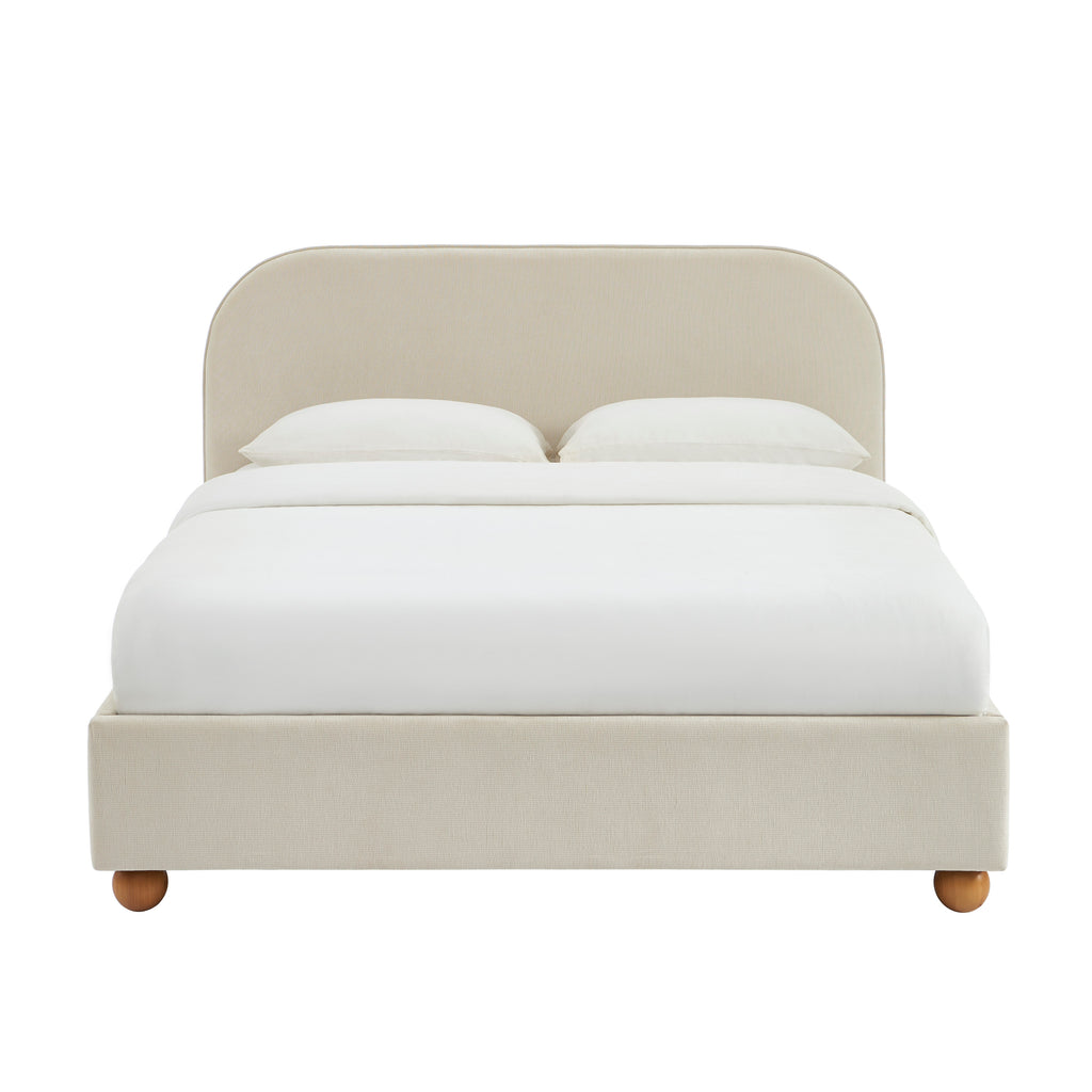 Pilka - Bed - Chenille Fabric - Beige
