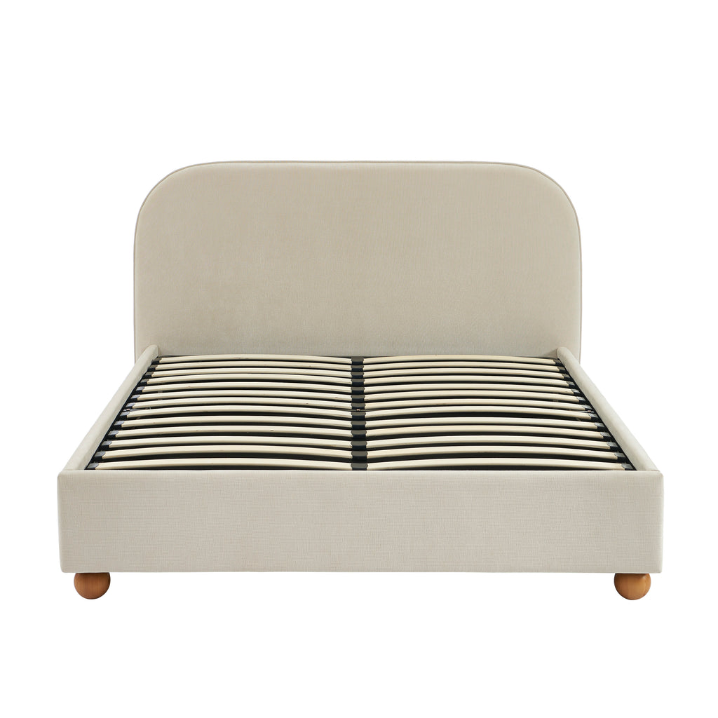 Pilka - Bed - Chenille Fabric - Beige