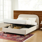 Pilka - Bed - Chenille Fabric - Beige