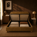 Pilka - Lit Coffre - Tissu Chenille - Bronze