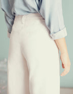 Wide Pilly Pants - White - Women