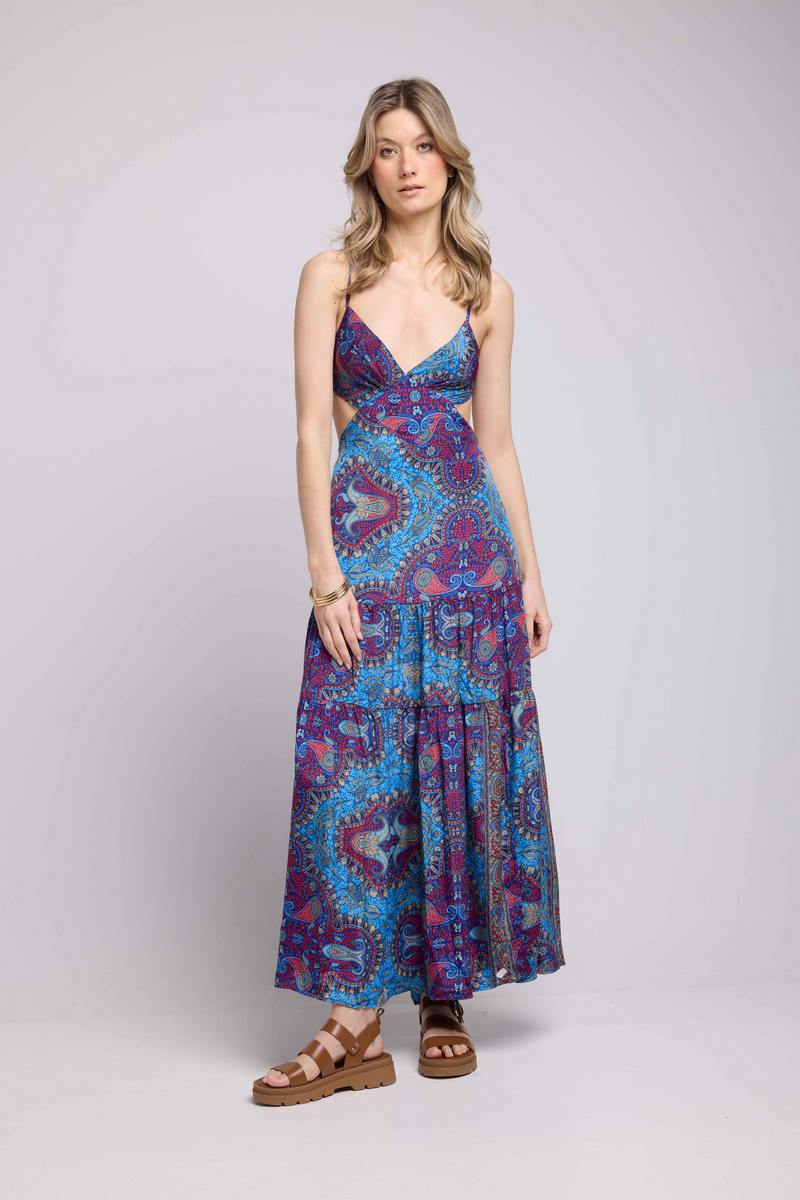 Robe Longue Bretelles - Printed