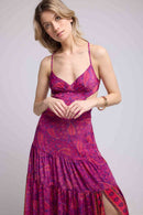 Vestido Largo de Tirantes - Fucsia