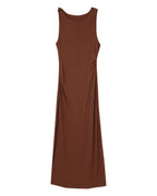 Vestido Largo Pistache - Chocolate