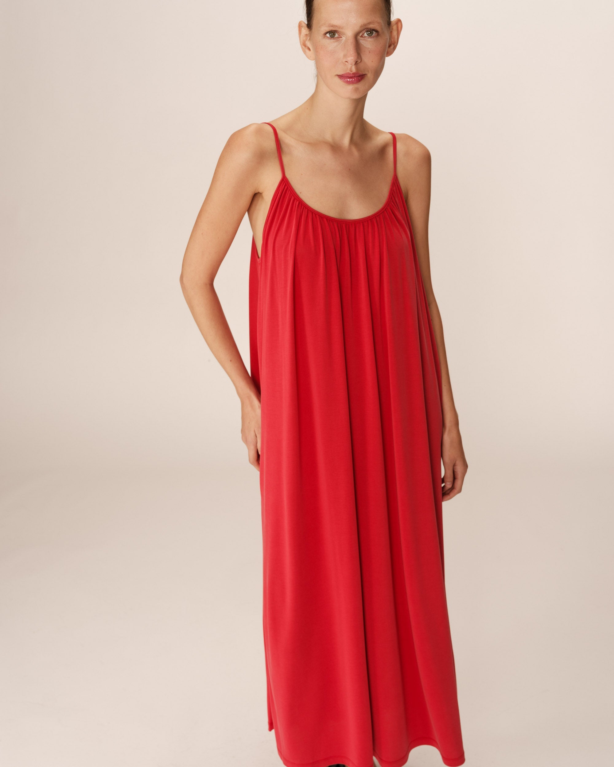 Pivoine Long Dress - Raspberry