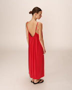 Pivoine Long Dress - Raspberry