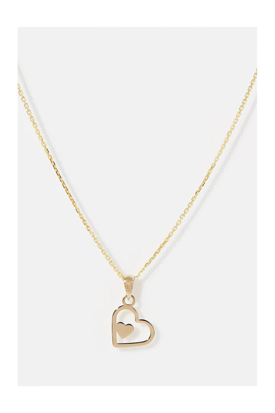 Colgante “Corazón Corazón” Oro amarillo 375/1000