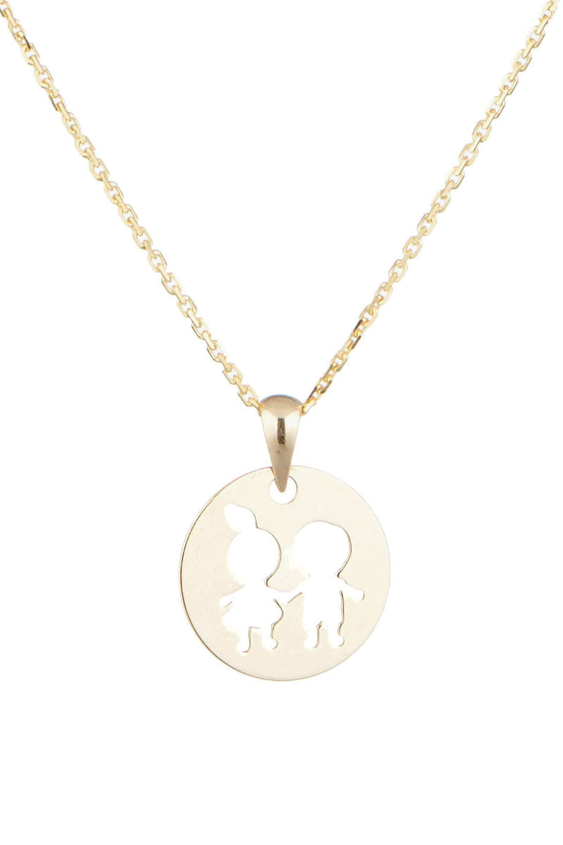 Pendentif Enfant "Frère & Soeur" Or Jaune 375/1000