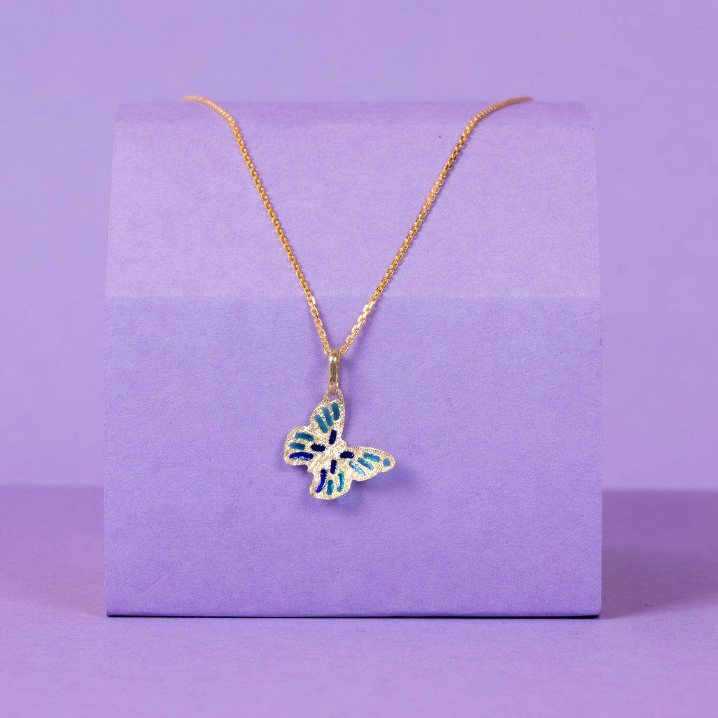 Pendentif "Papillon Amoureux" - Or Jaune
