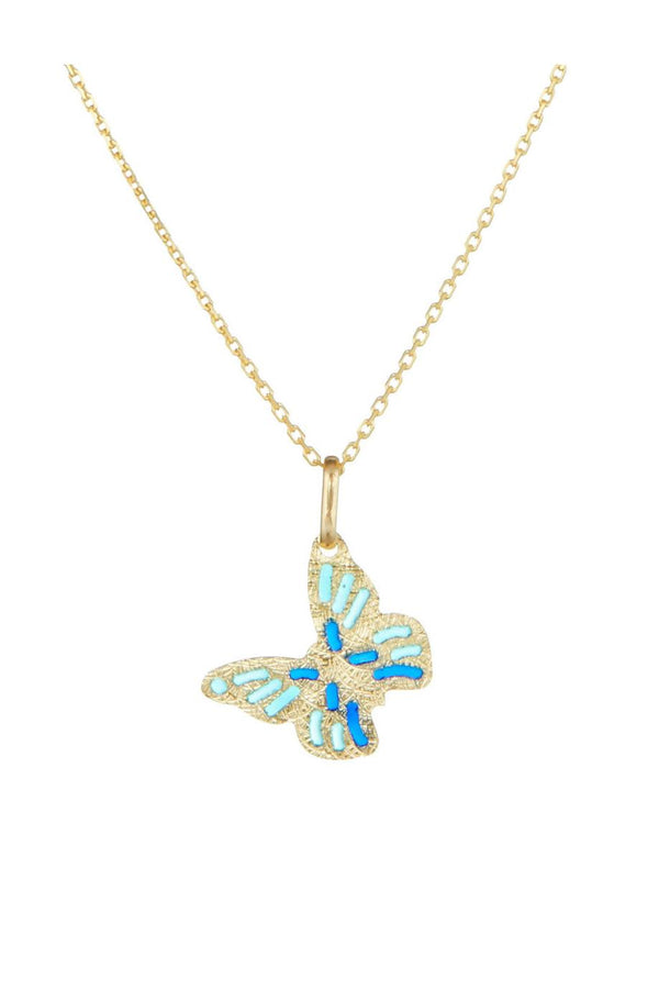 “Butterfly Lovers” Pendant 375/1000 Yellow Gold