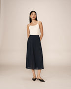 Plisse Skirt - Navy