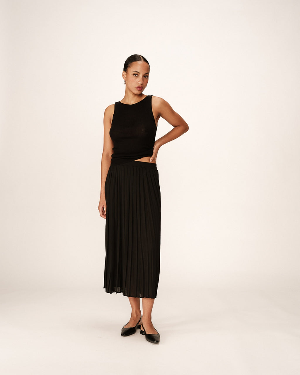 Plisse Skirt - Black