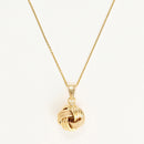 Pendentif "Noeud Torsadé " - 12 Mm Or Jaune 375/1000