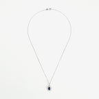 Pendentif "Etoile Bleue" Saphir 1,1/1 Topaze Blanche 0,08/10