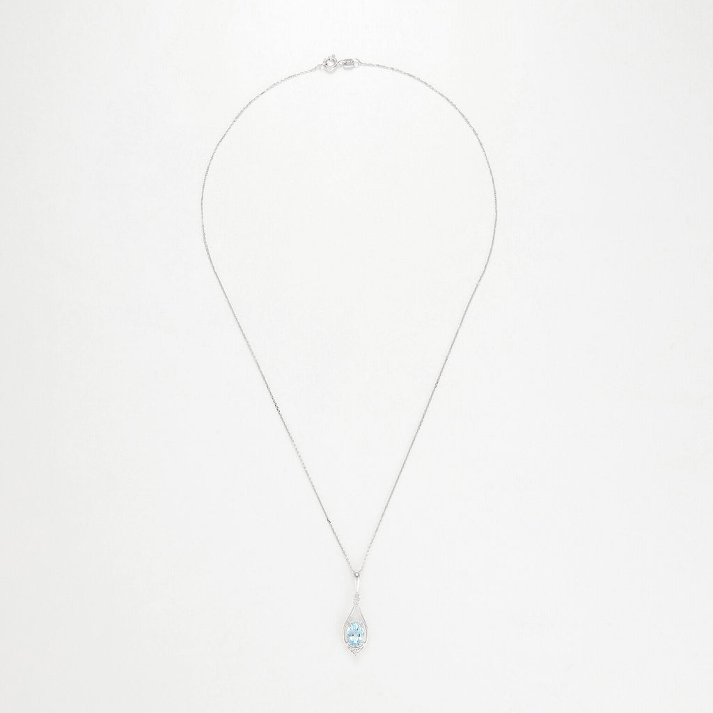Brilliant Topaz Pendant: Diamonds 0.02ct/2, Topaz 1.5ct