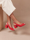 Sandales À Talon Iris - Framboise - Femme