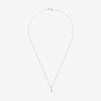 "Mini Cross" Pendant White Gold Diamond: 0.02Ct/8 - White Gold