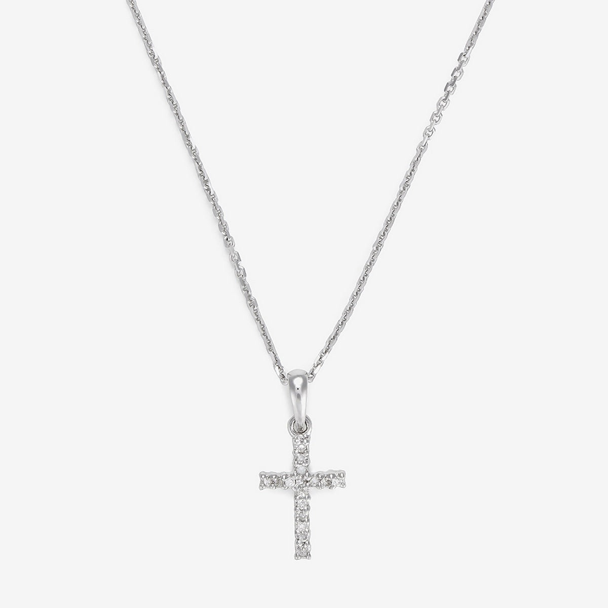 Pendentif "Croix Du Bonheur" Diamants 0,06Ct/16