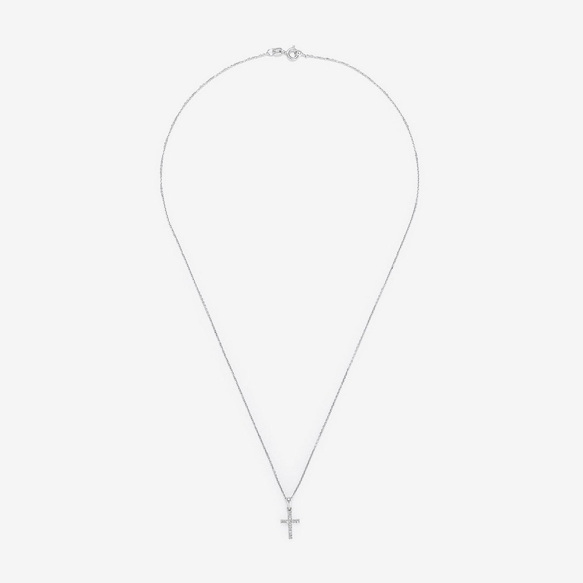 Pendentif "Croix Du Bonheur" Diamants 0,06Ct/16