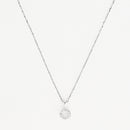Pendentif "Simplicité" Diamant :0,05Ct/12 - Or Blanc