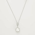 Pendentif "Jolie Perle Enchantée " Diamant : 0,13Ct/42+ 1 Perle Blanche De 7,5Mm