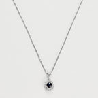 "Sapphire Daisy" Pendant - 375/1000 White Gold