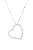 Pendentif "Coeur Oriental " Or Blanc Diamant :0,15Ct/47