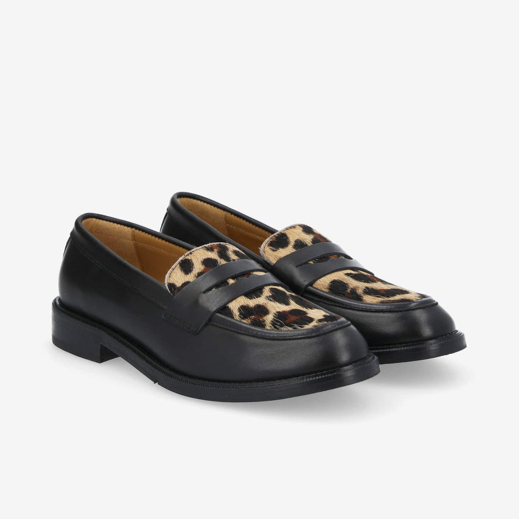 Calia Moc W - B.Calf/P.Animal - Black/Brown