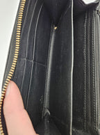 Gucci Long Zippy Wallet in Black Guccissima Leather