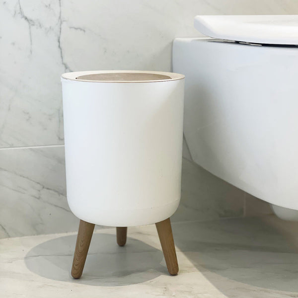 Papelera táctil de baño independiente 7L MALMO Color madera