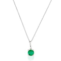 Pendentif "Mon Émeraude" Or Blanc 375/1000