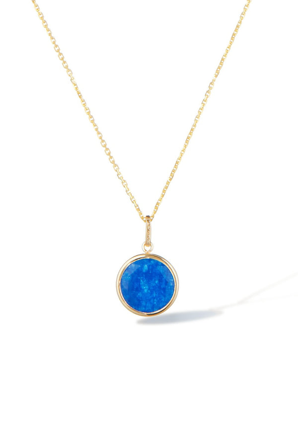 Anhänger Blauer Jade, Gelbgold 375/1000