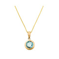 “Extase” Pendant 375/1000 Yellow Gold Skyblue Stone