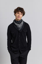 Pañuelo Bandana Presley en Cachemira - Negro & Blanco - Unisex