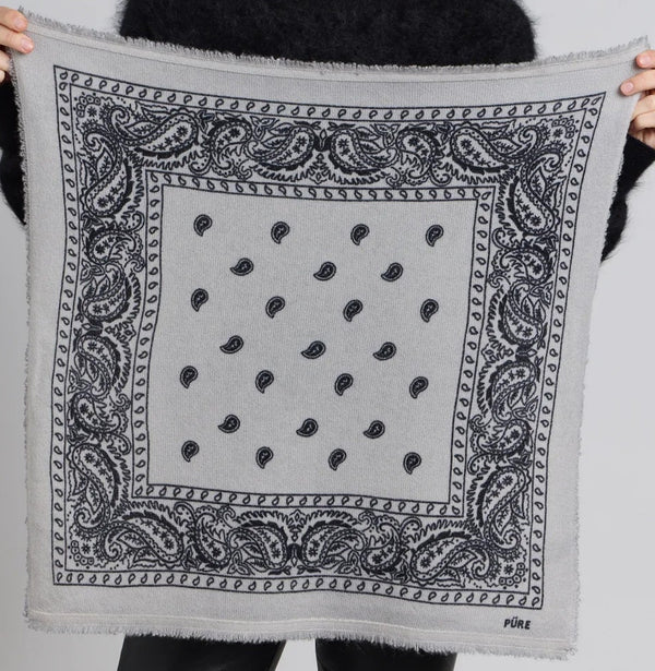 Kleines Bandana Presley - Schwarzgrau - Kinder - 100 % Kaschmir