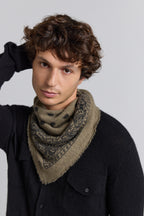 Bufanda Bandana Presley en Cachemira - Ledburry Caqui & Negro - Mixto