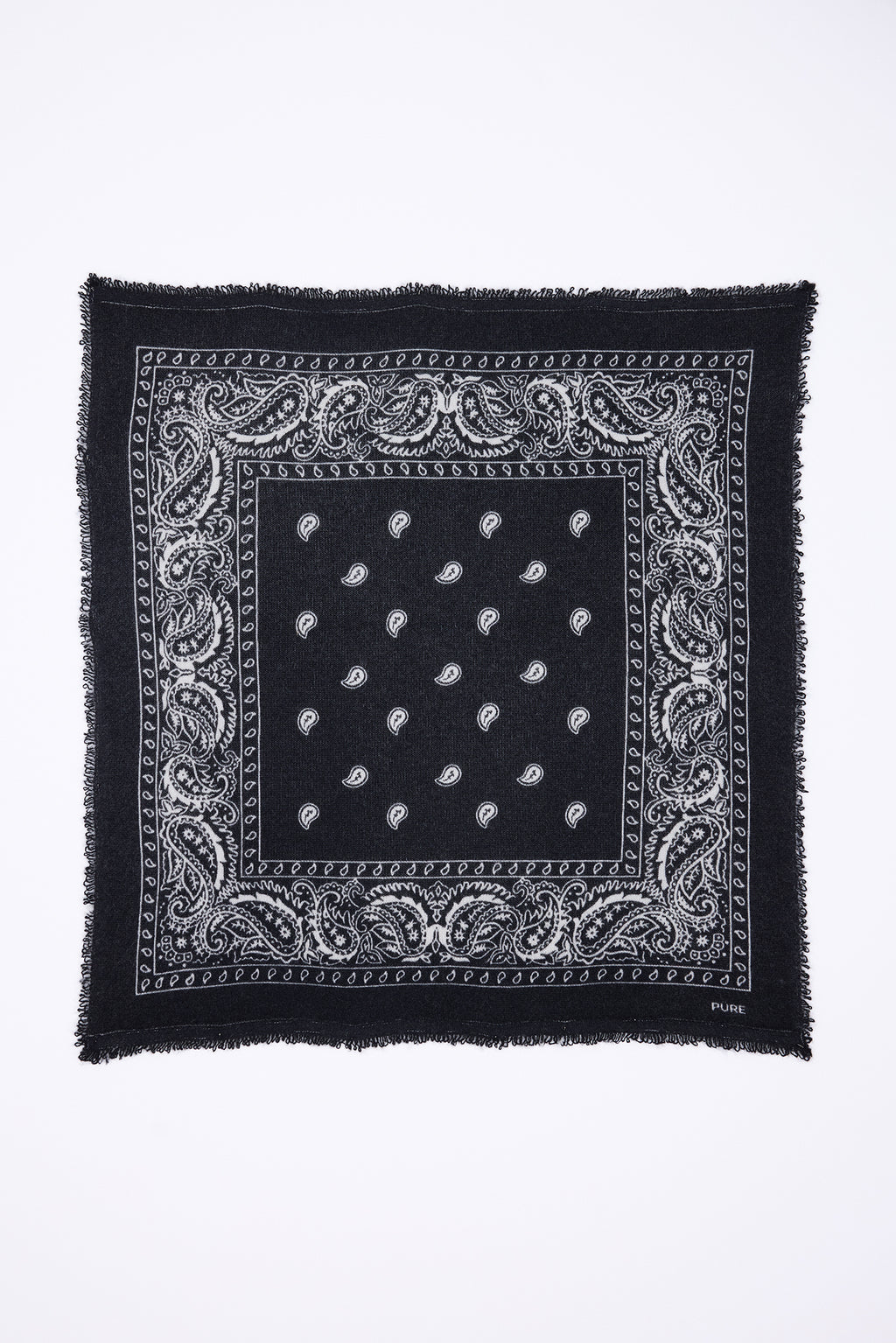Kleines Bandana Presley – Schwarz Weiß – Kinder – 100 % Kaschmir