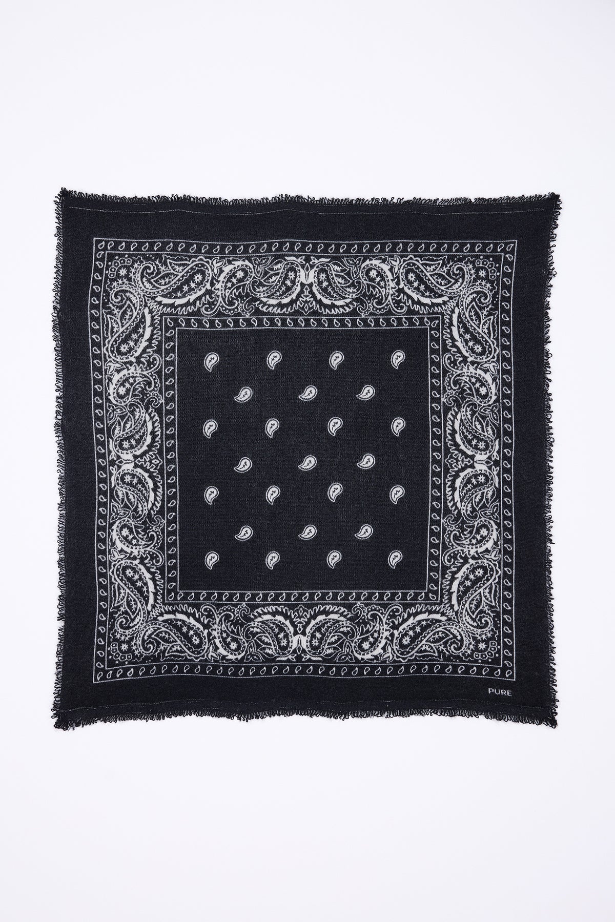 Kleines Bandana Presley – Schwarz Weiß – Kinder – 100 % Kaschmir