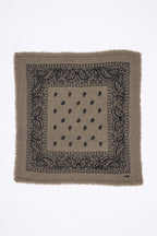 Bandana pequeño Presley - Caqui jaspeado estampado negro - Hombre