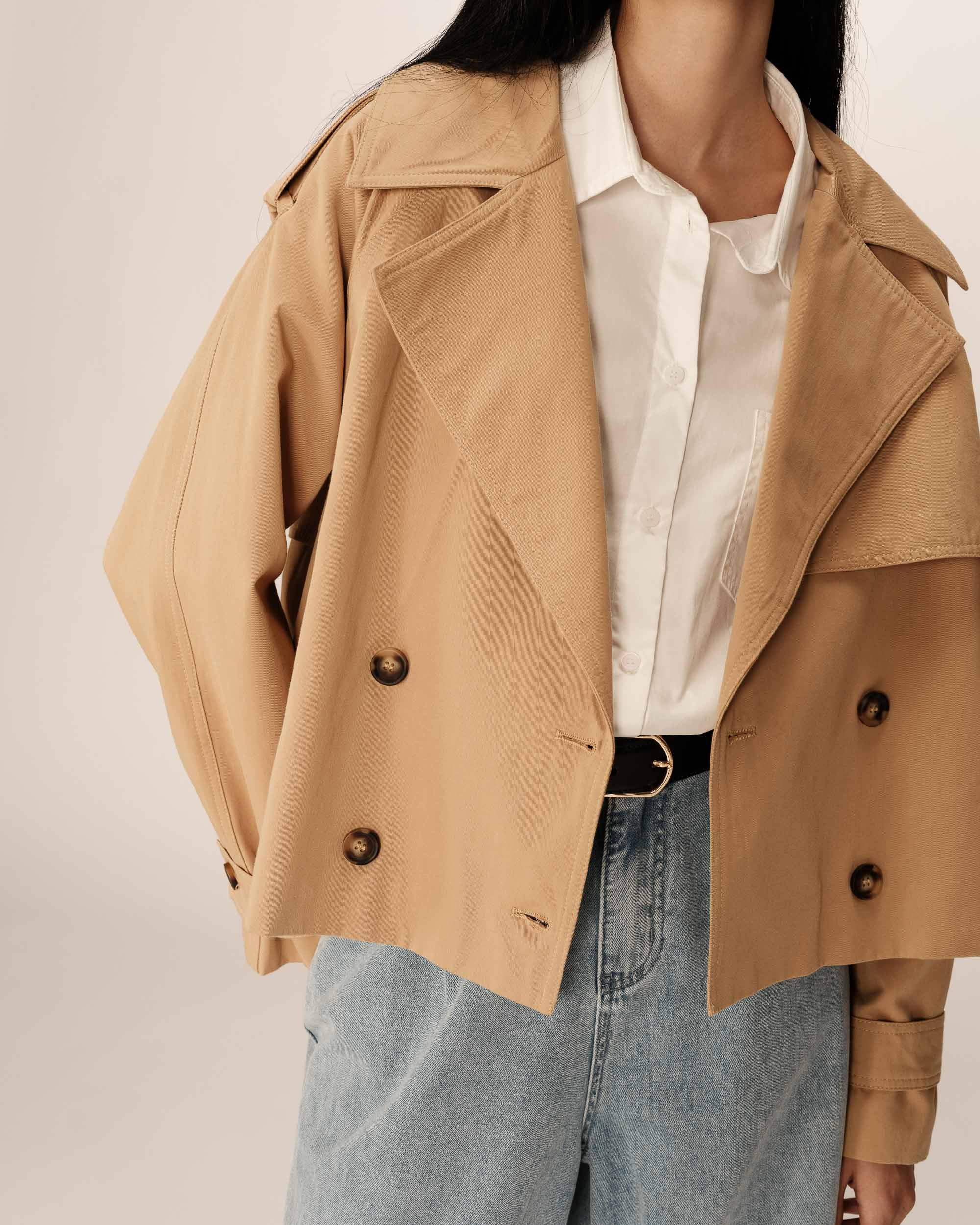 Trench Corto Camel Printemps