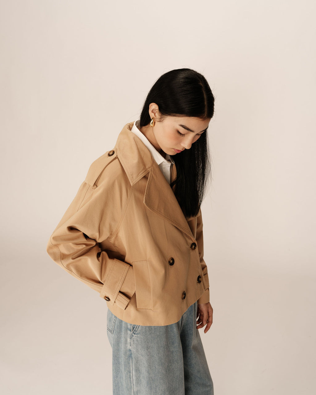 Trench Corto Camel Printemps